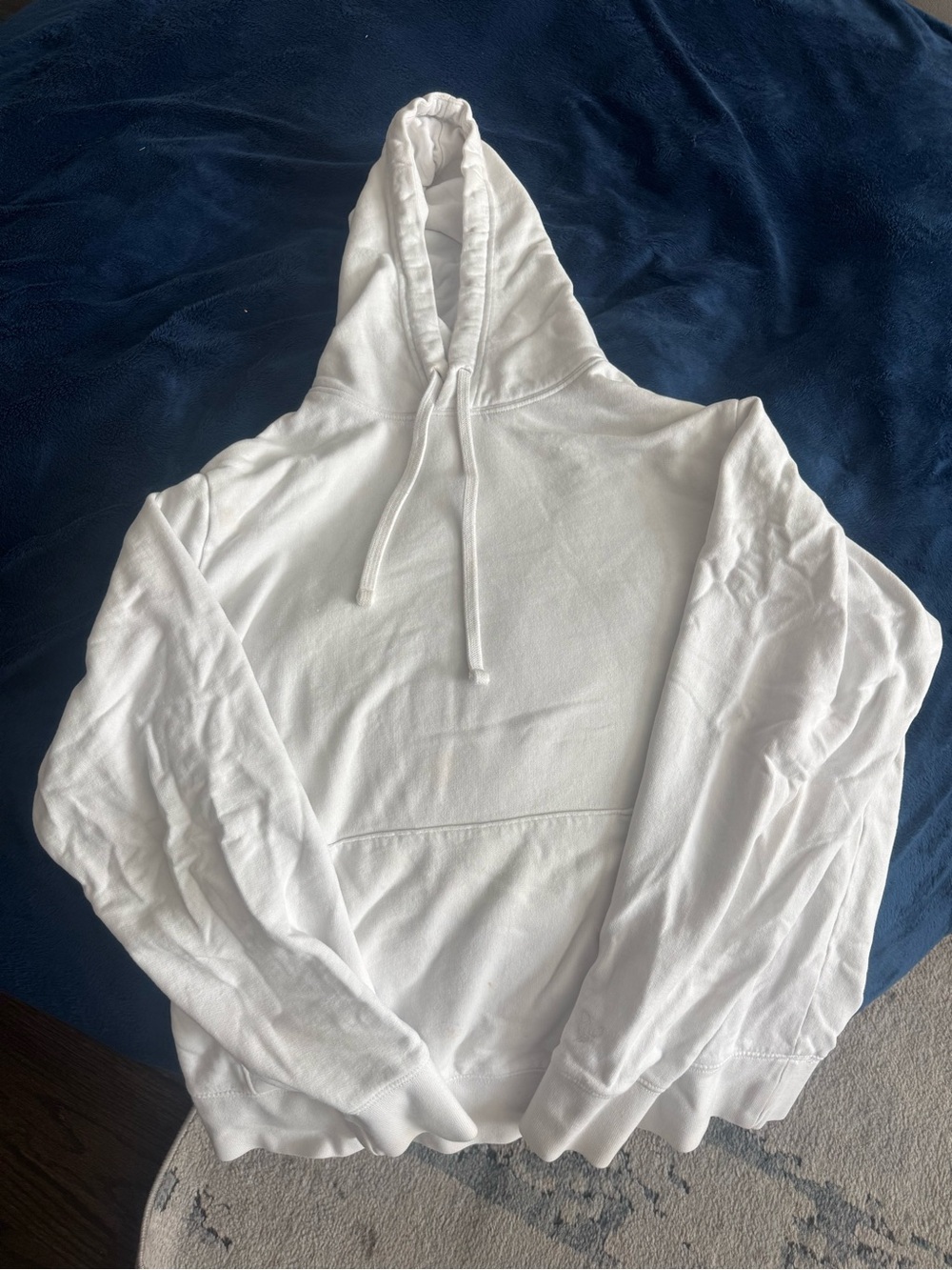 Classic White Mens Hoodie Sweater - Casual Pullover